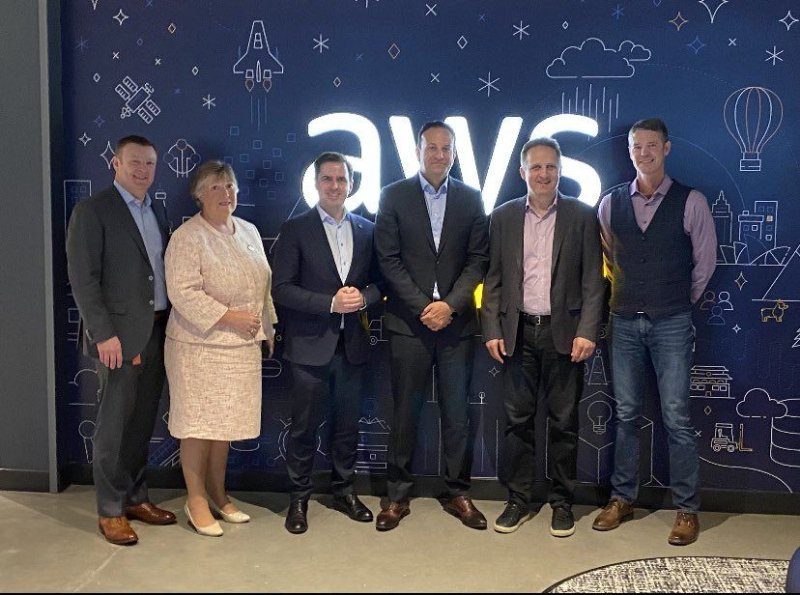 AWS CEO Adam Selipsky (second right) meets Irish trade delegation in San Francisco