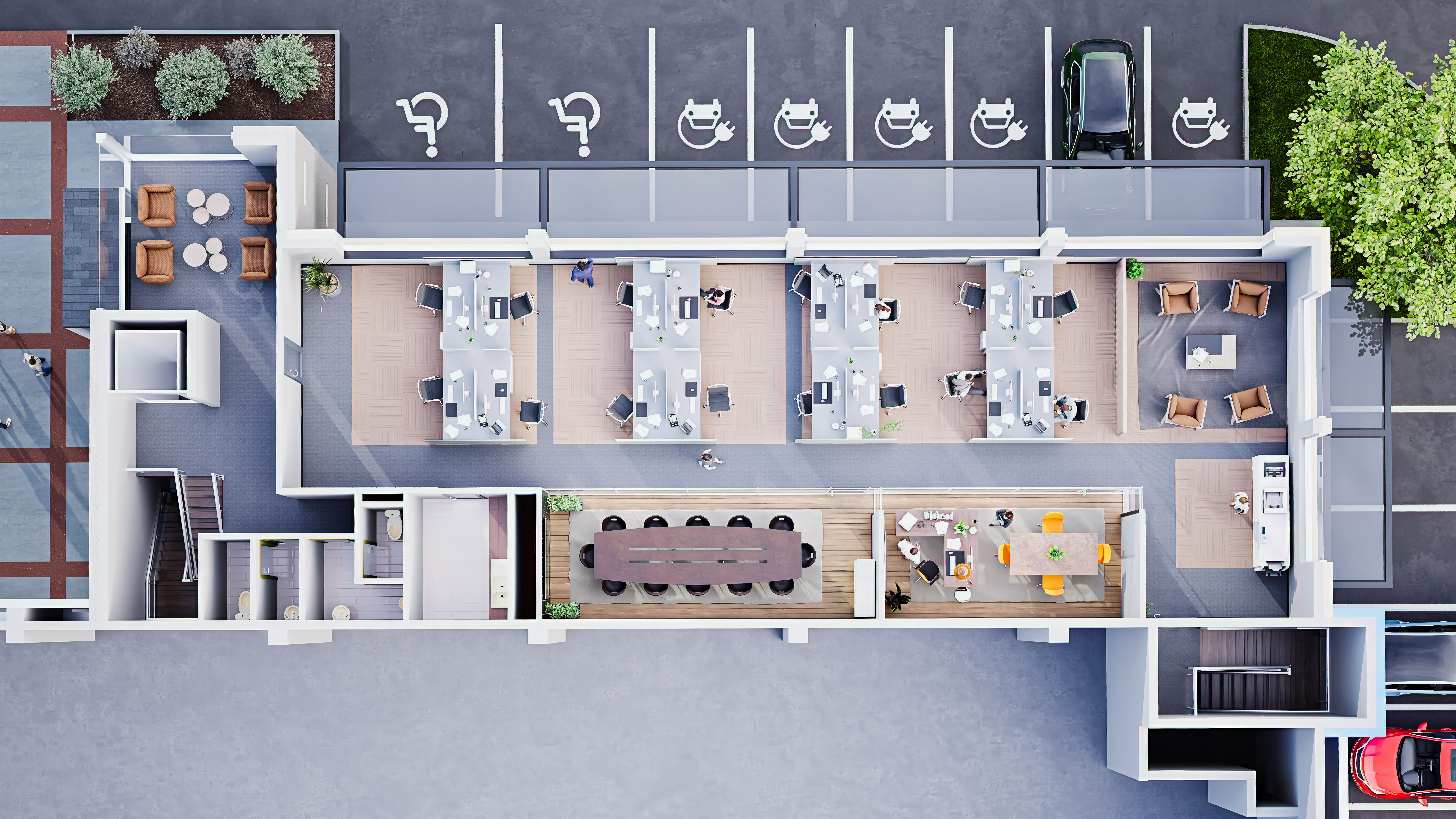 Interior CGI - Office layout